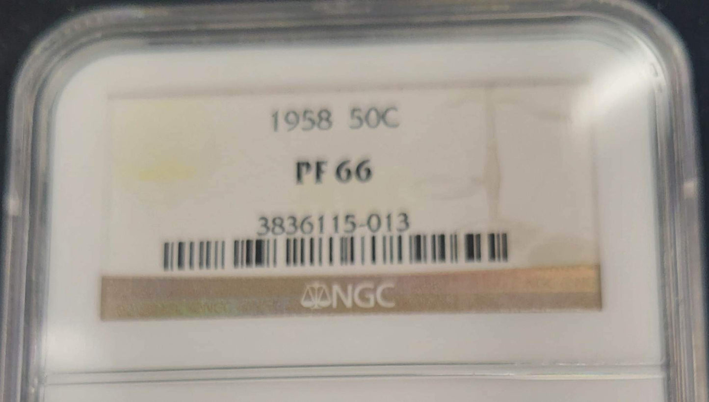 1958 Franklin Silver Half Dollar NGC PF66 .50c
