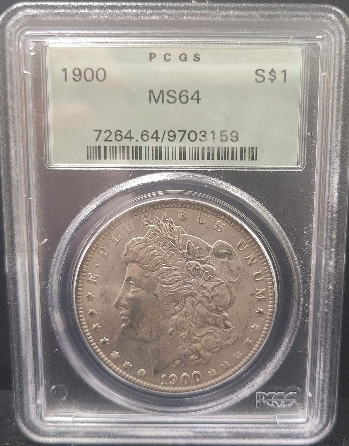 1900 Morgan Silver Dollar PCGS MS64 certified $1