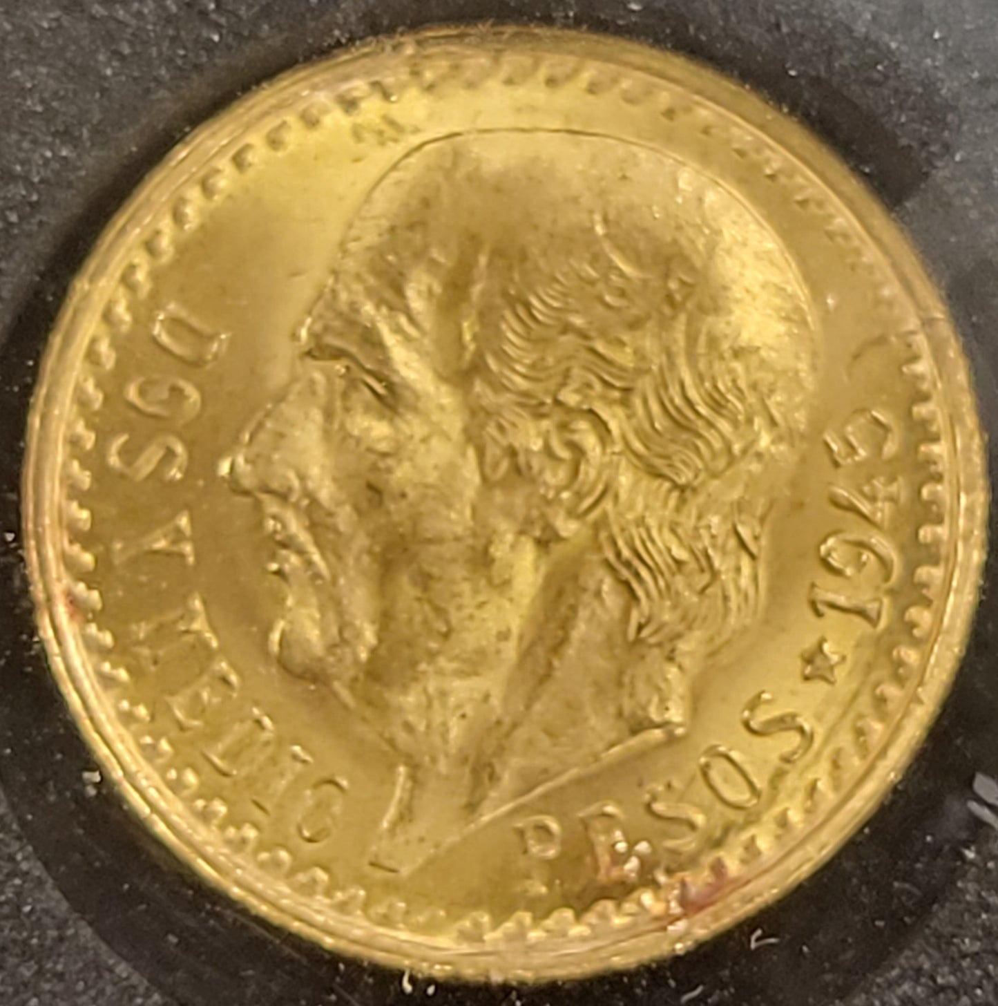 1945 2 1/2 Pesos Gold Proof Coin