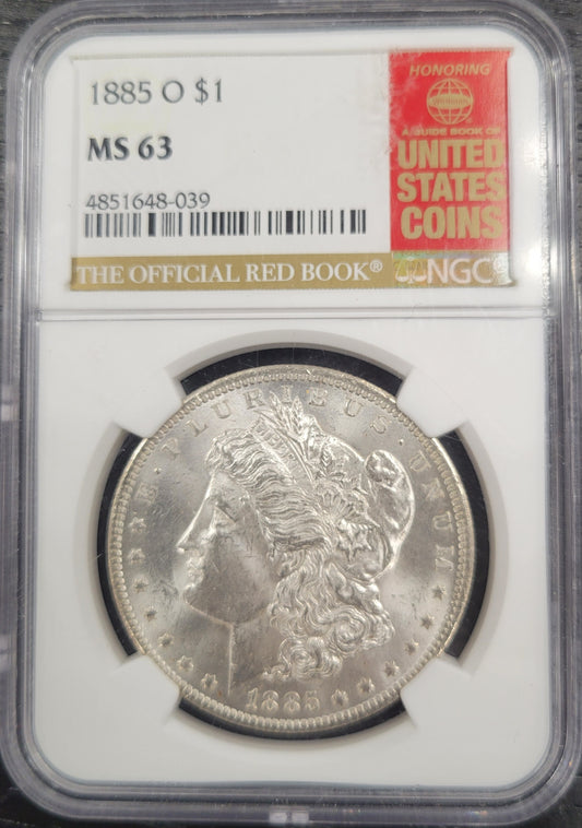 1885-O Morgan Silver Dollar NGC certified MS63