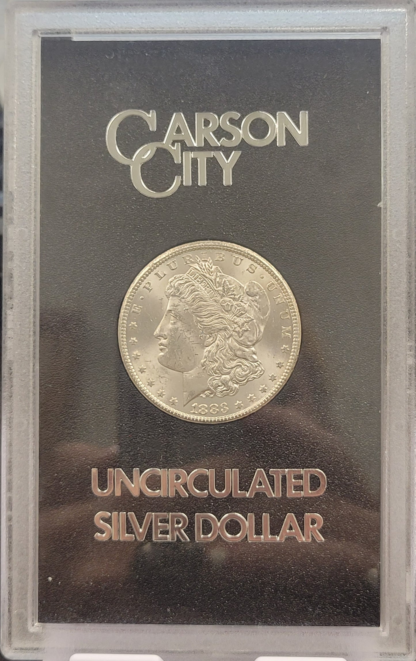 1883 Morgan Silver Dollar $1 Carson City Uncirculated (W/ Certificate of Authenticity)
