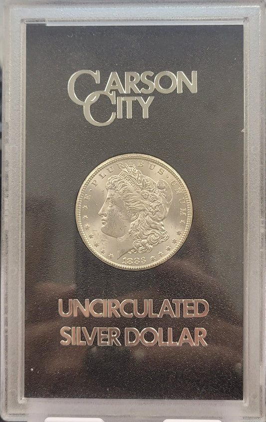 1883 Morgan Silver Dollar $1 Carson City Uncirculated (W/ Certificate of Authenticity)