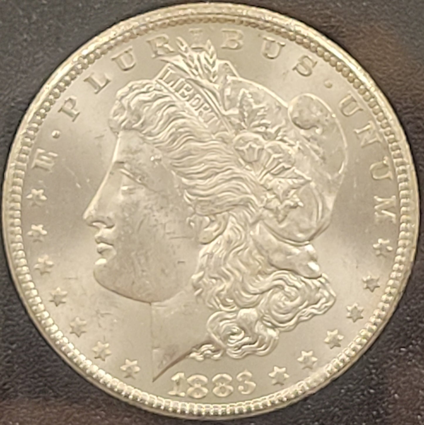 1883 Morgan Silver Dollar $1 Carson City Uncirculated (W/ Certificate of Authenticity)