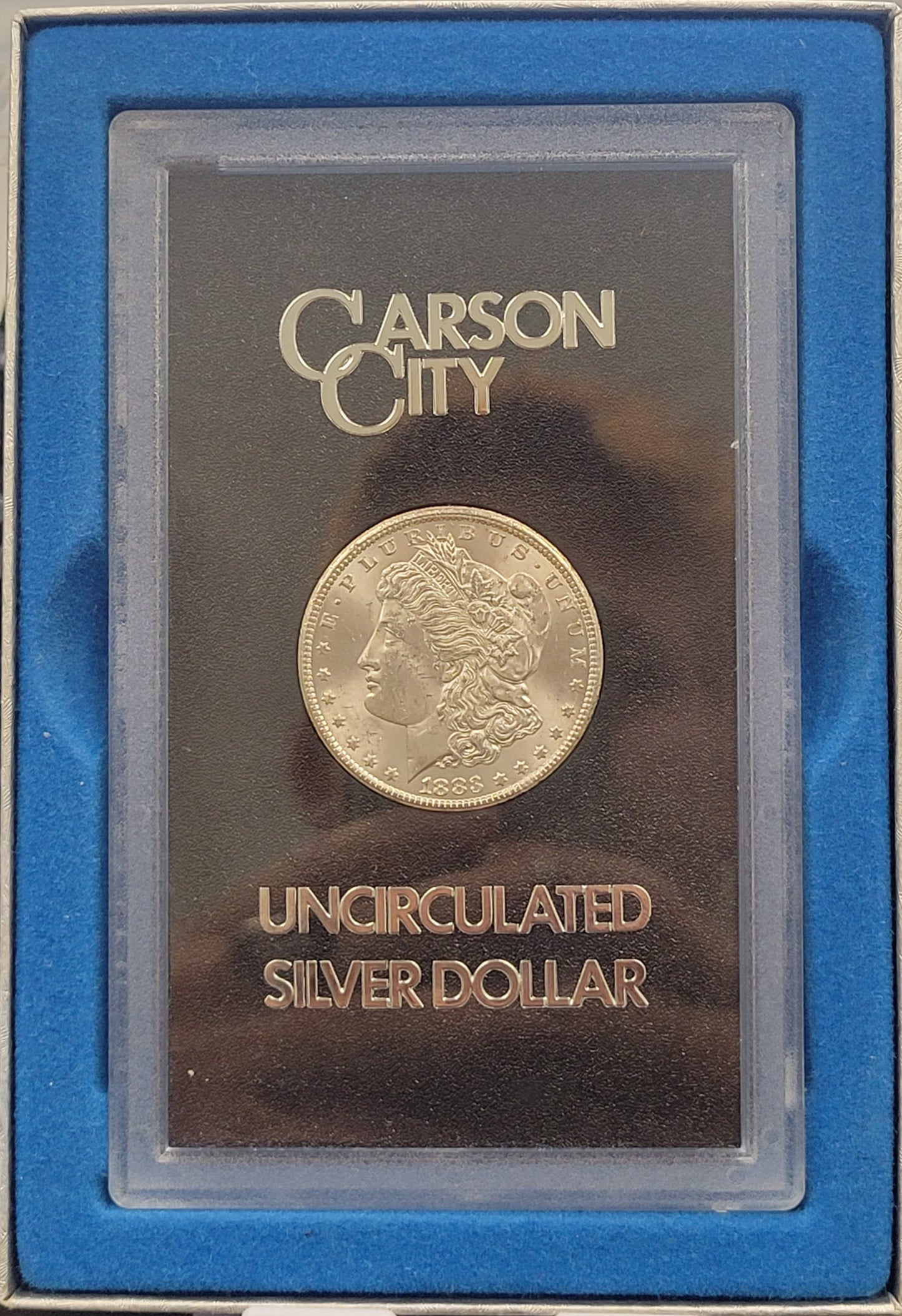1883 Morgan Silver Dollar $1 Carson City Uncirculated (W/ Certificate of Authenticity)