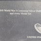 2018 World War I Centennial Silver Dollar and Army Medal Set