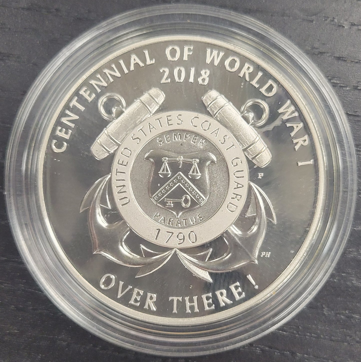 2018 World War I Centennial Silver Dollar and Coast Guard Medal Set