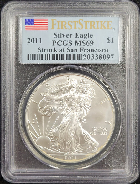 2011-S American Eagle $1 PCGS certified MS69