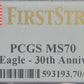 2016 American Eagle $1 30th Anniversary 1oz. Fine Silver PCGS certified MS70