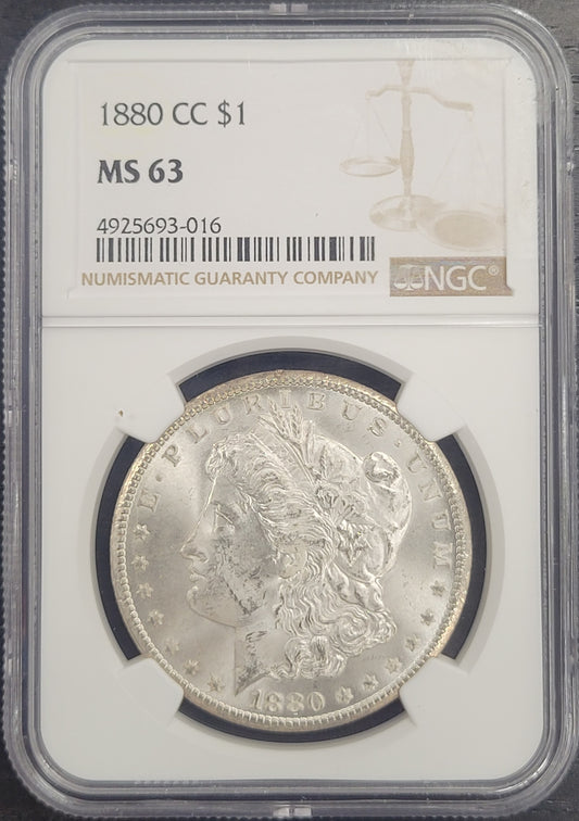 1880-CC Morgan Silver Dollar NGC certified MS63