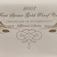 2007 First Spouse Gold Uncirculated Jefferson`s Liberty 1/2 oz. 24 kt Coin