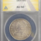 1825 Capped Lady Liberty 50c ANACS certified AU50