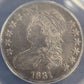 1831 Capped Lady Liberty 50c ANACS certified AU50