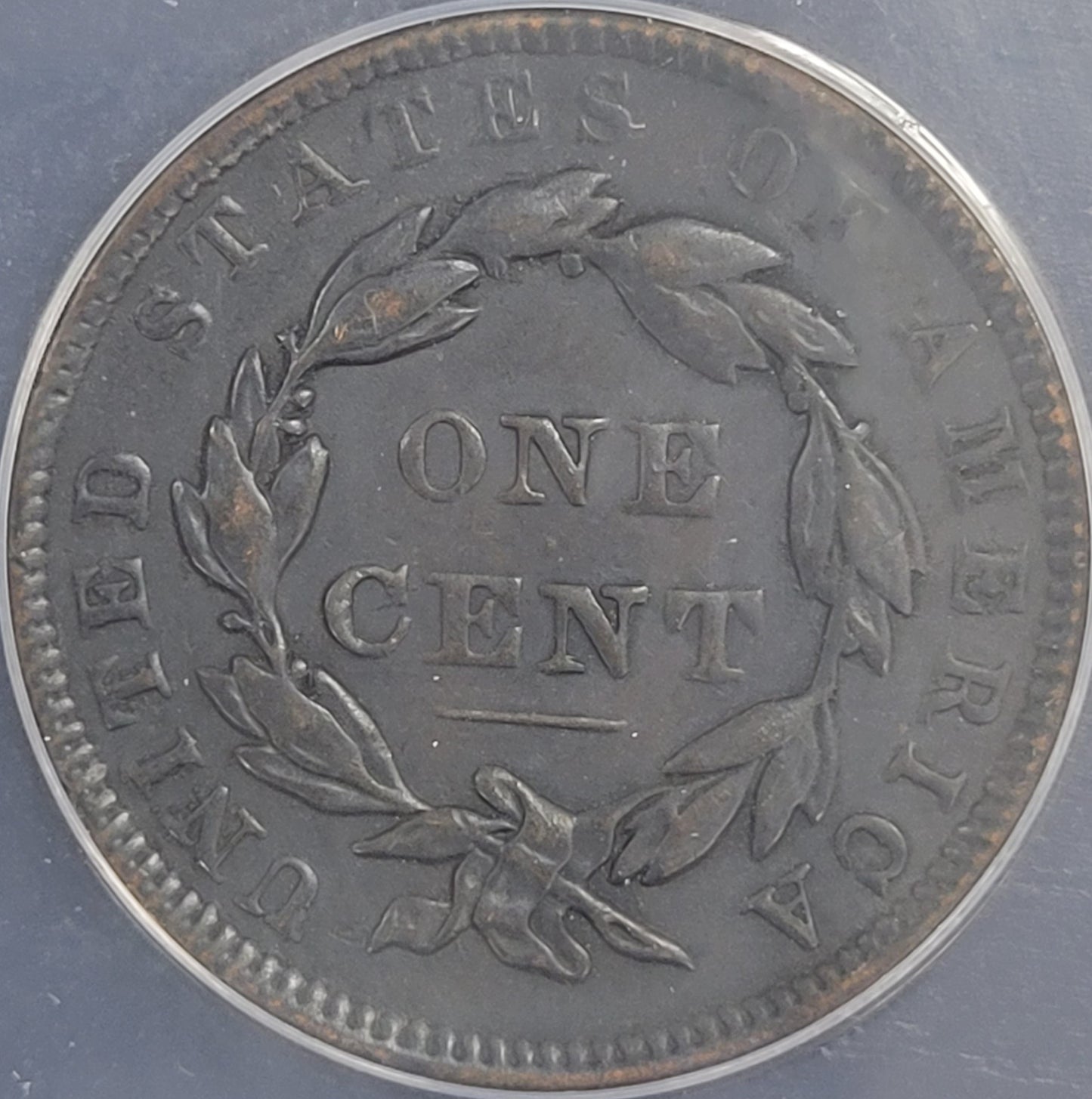 1837 Matron Head Large Cent 1c ANACS certified EF40