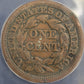 1847 Braided Hair Large Cent scratched 1c ANACS certified VF25 Details