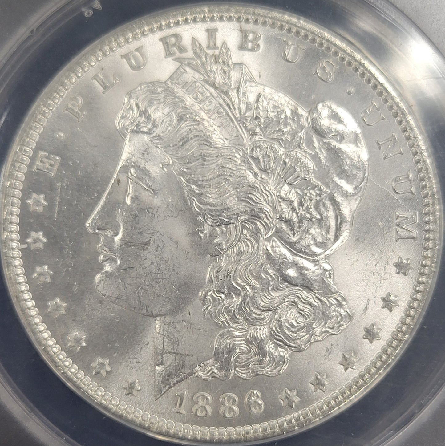 1886 Morgan Silver Dollar $1 ANACS certified MS63