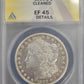 1899-O Morgan Silver Dollar Cleaned $1 ANACS certified EF45 Details
