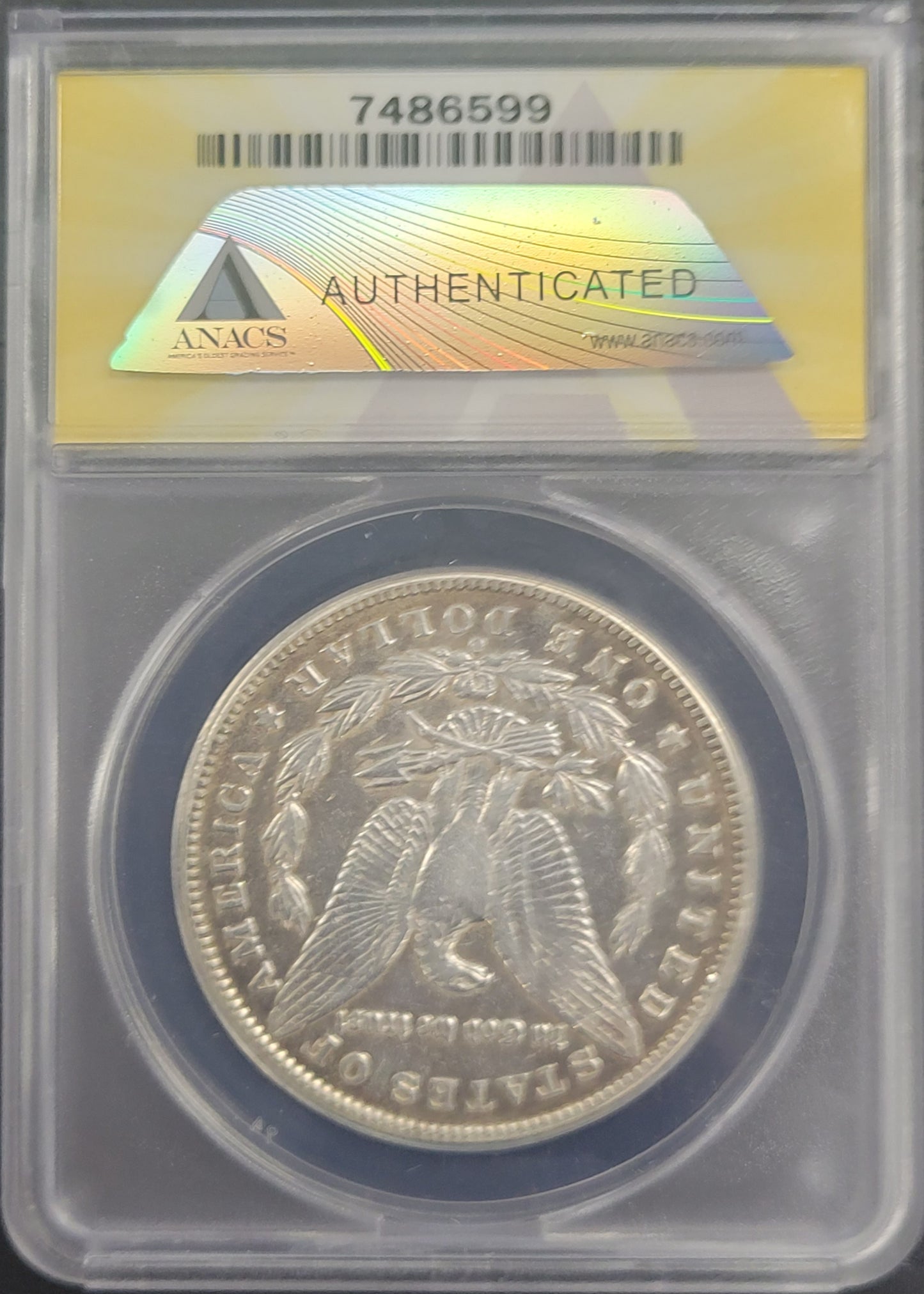 1899-O Morgan Silver Dollar Cleaned $1 ANACS certified EF45 Details