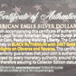 2016 American Silver Eagle Dollar 1 oz Fine Silver clad Black Ruthenium 24kt Gold