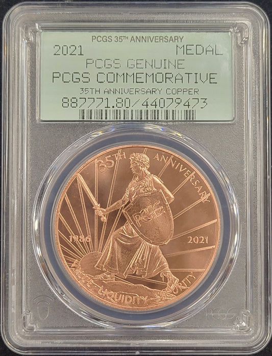 2021 PCGS Genuine Commemorative 35th Anniversary Copper Medal