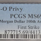 2021-O Privy Morgan Silver Dollar 100th Anniversary PCGS certified MS69
