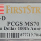 2021-D Morgan Silver Dollar 100th Anniversary PCGS certified MS70