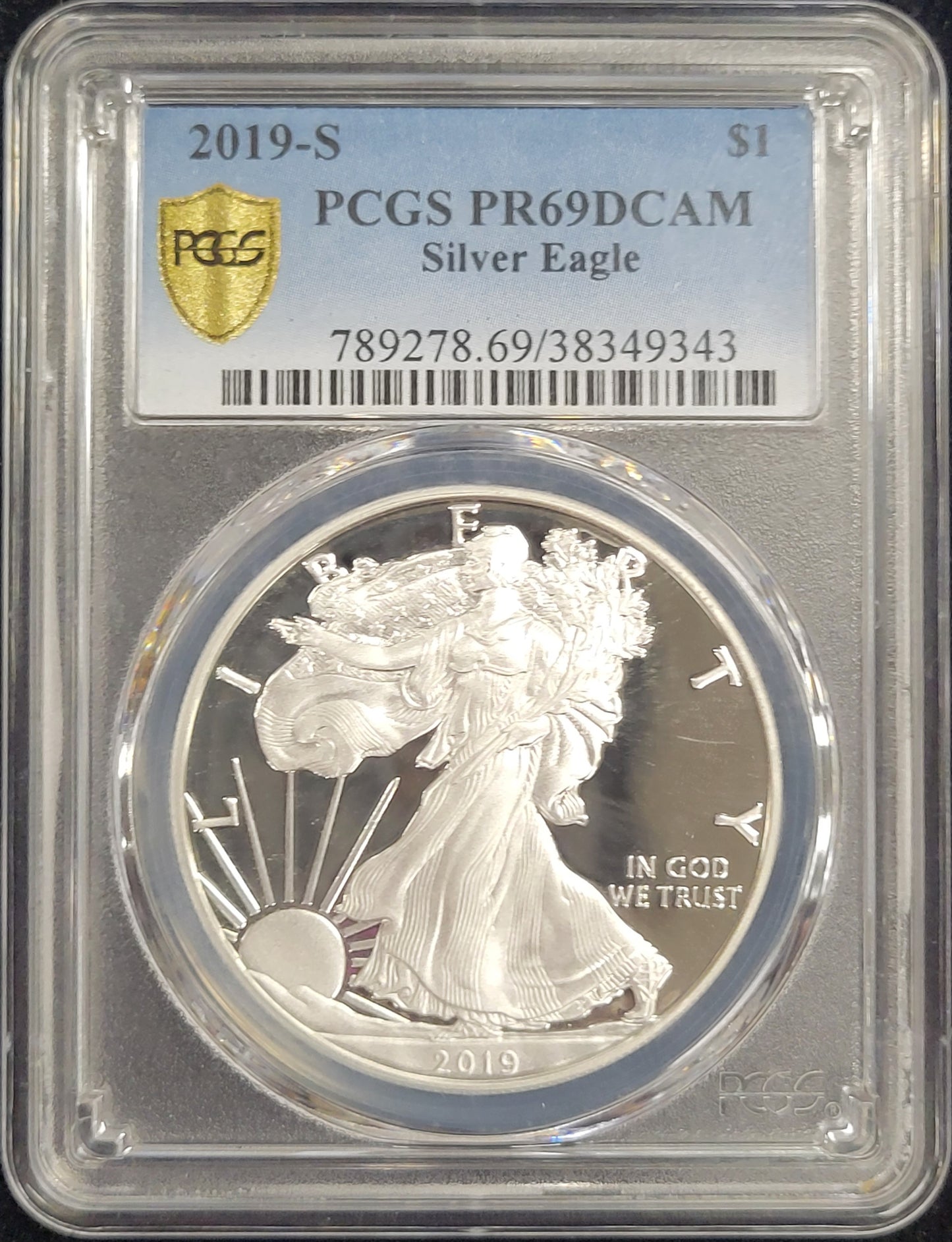 2019-S American Silver Eagle $1 PCGS certified PR69DCAM