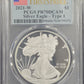 2021-W American Silver Eagle First Strike Type 1 $1 PCGS certified PR70DCAM