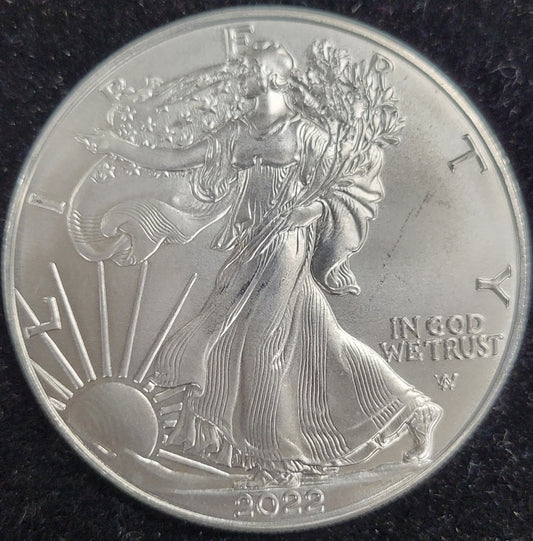 2022-W 1oz. American Silver Eagle W/ Display box and dust sleeve