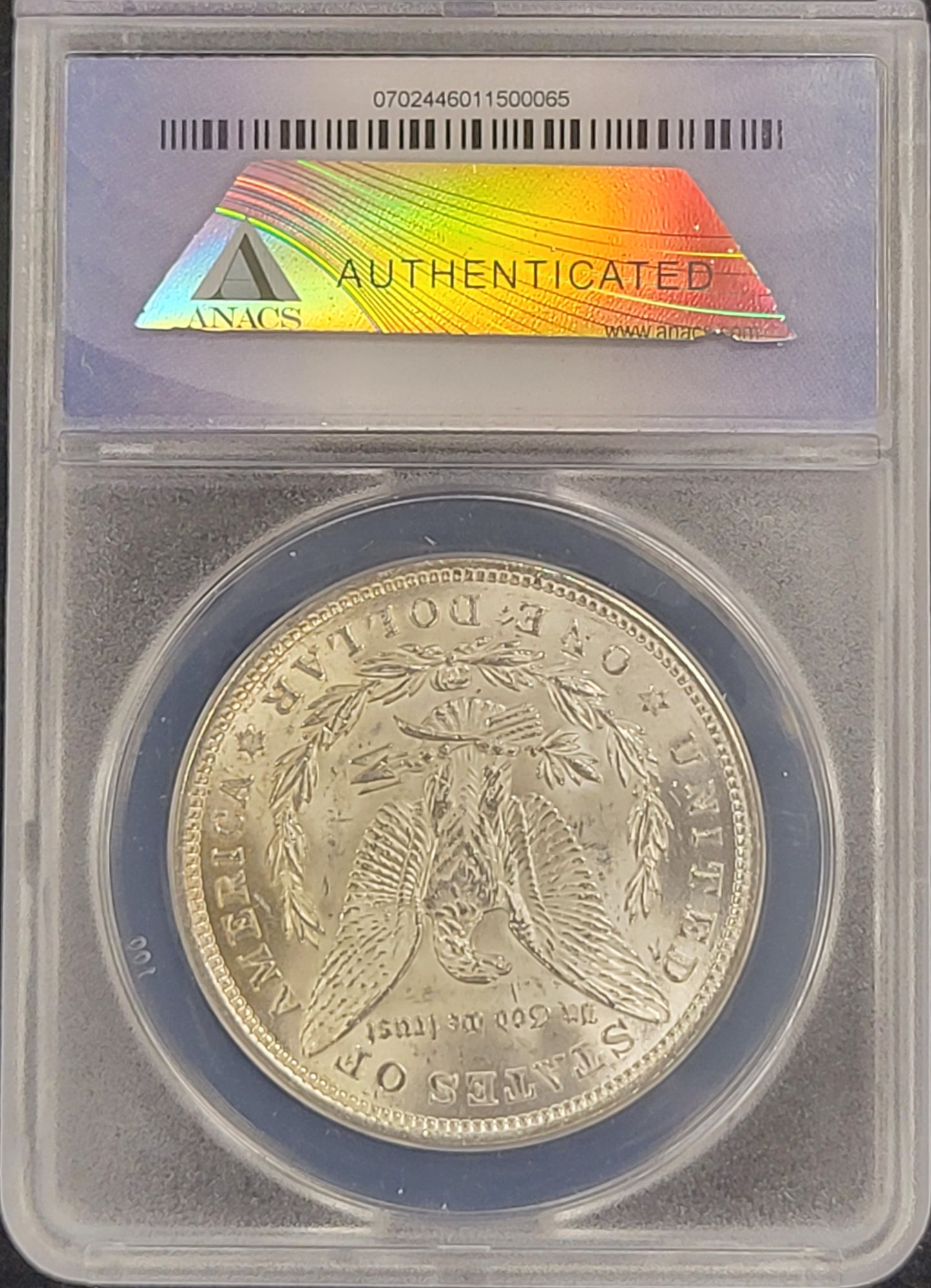 1921 Morgan Silver Dollar $1 ANACS certified Brilliant Uncirculated Legends of the Comstock Lode