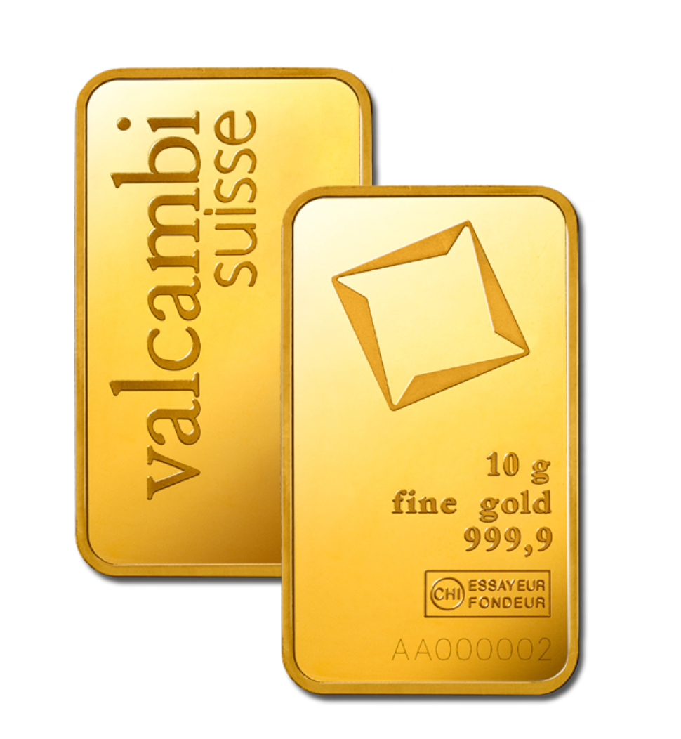 Valcambi Gold Bars low premium gold bullion.