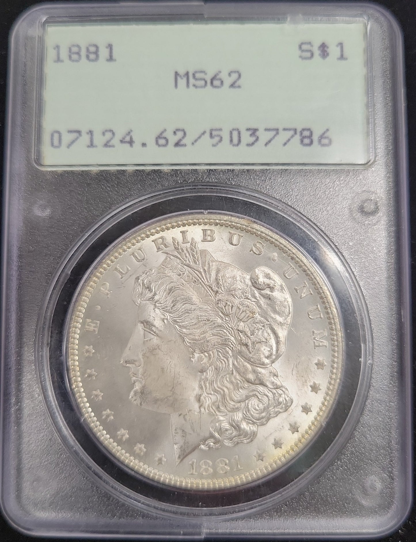 1881 Morgan Silver Dollar PCGS MS62