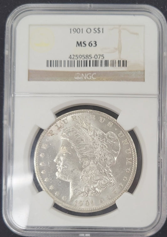 1901-O Morgan Silver Dollar NGC MS63 $1