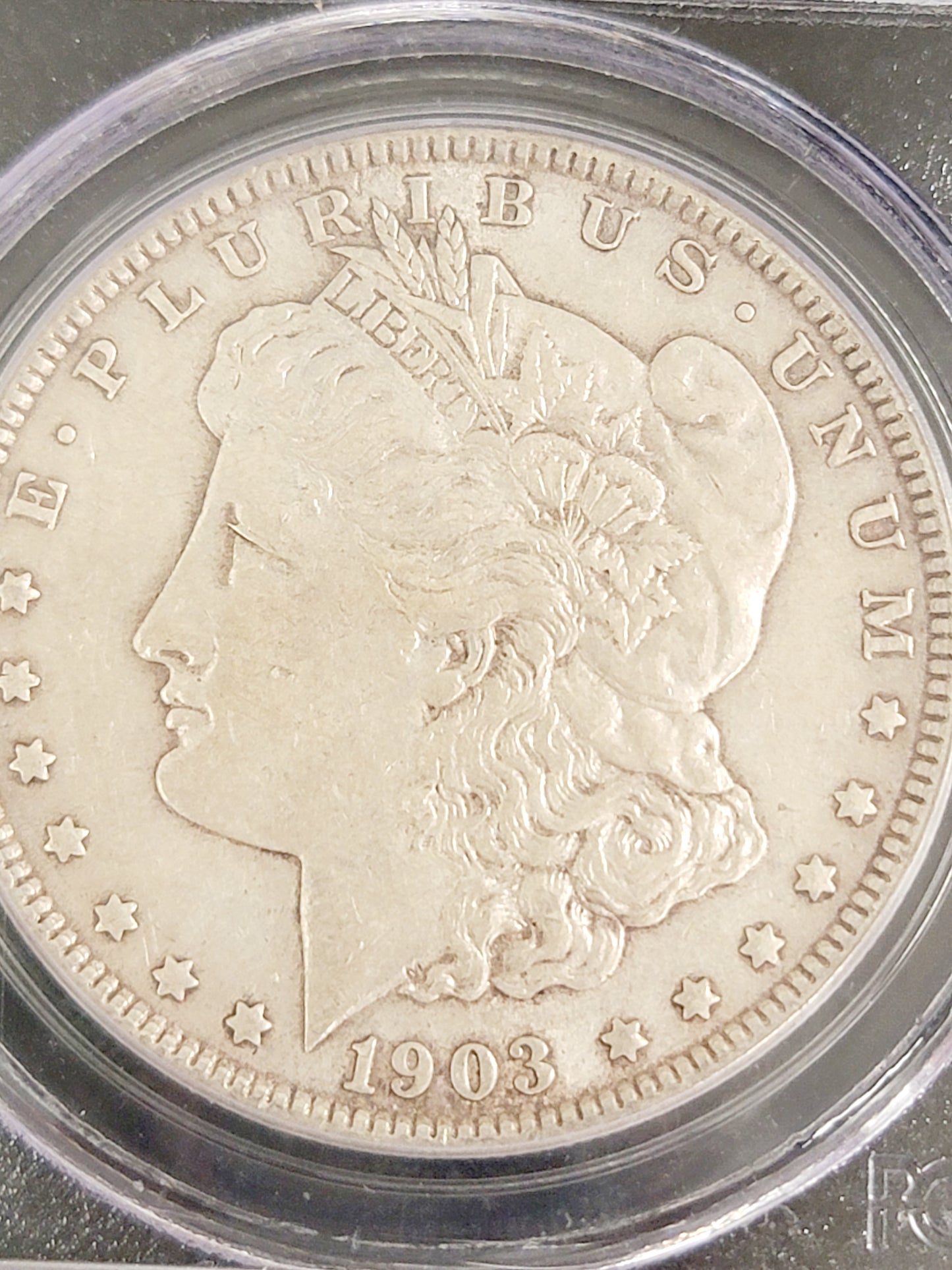 1903, Morgan Silver Dollar $1, Philadelphia, PCGS, AU50