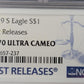 2019 S Silver,1oz, Eagle, Standing Liberty, S$1, PF 70 Ultra Cameo, First Releases, Certified, Uncirculated