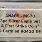 3pc Silver Eagle set, 2017, 1oz Standing liberty, (W)-(S)-(P), ANACS-MS70