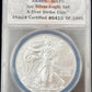 3pc Silver Eagle set, 2017, 1oz Standing liberty, (W)-(S)-(P), ANACS-MS70