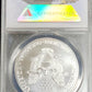 3pc Silver Eagle set, 2017, 1oz Standing liberty, (W)-(S)-(P), ANACS-MS70