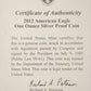 2012 American Eagle One Ounce Silver Proof Standing Liberty $1
