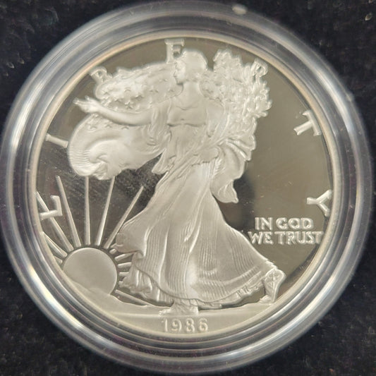 1986 American Eagle One Ounce Silver Proof Standing Liberty $1