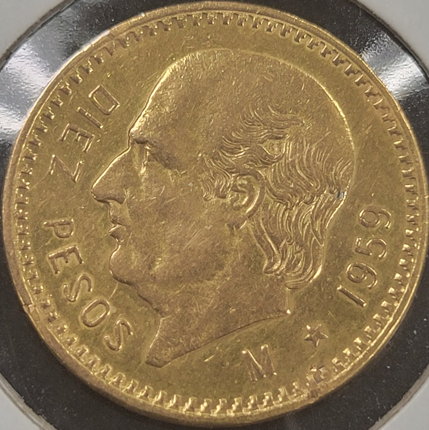 1959-M 10 Pesos Gold Coin