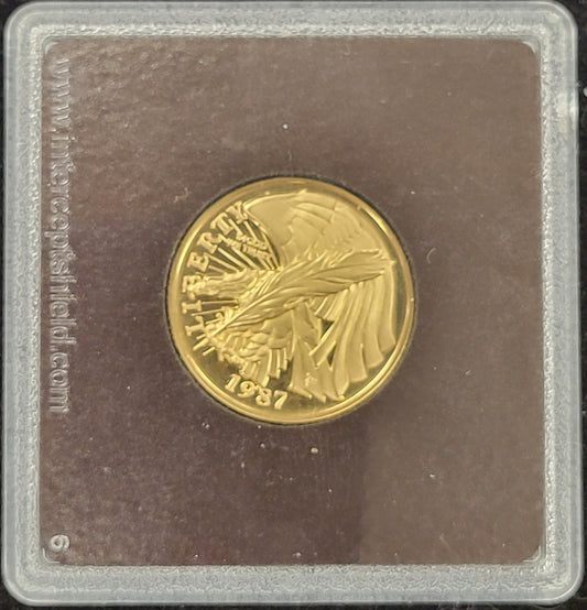 1987-W $5 Constitution, DCAM Modern Gold Commemorative Proof Coin
