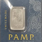 1 Gram Pamp Suisse Lady Fortuna Platinum Bullion Bar In Assay Card w/Serial No!
