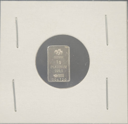PAMP Suisse 1 Gram 999.5 Platinum Bar