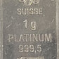 PAMP Suisse 1 Gram 999.5 Platinum Bar