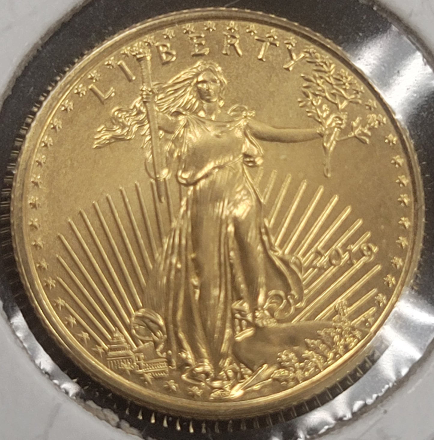 2019 Gold American Eagle $5 1/10 oz Fine Gold