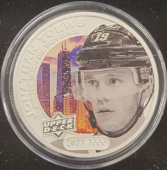 2017 Jonathan Toews 1 oz 9999 Fine Silver $5 Bullion