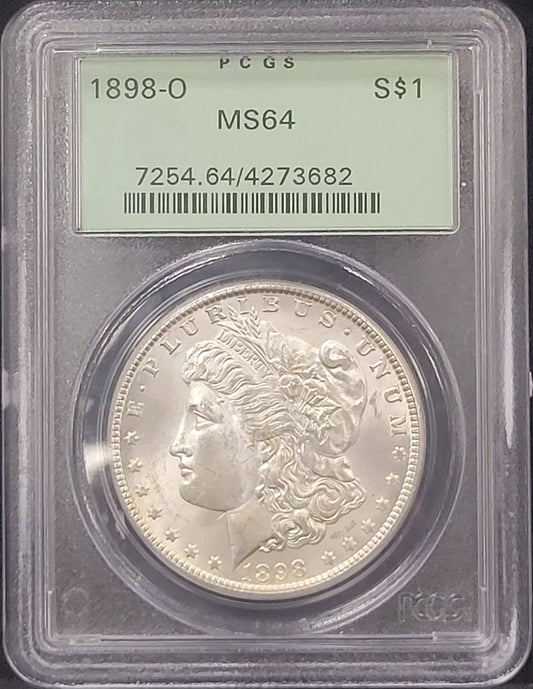 1898-O Morgan Silver Dollar PCGS MS64 certified $1