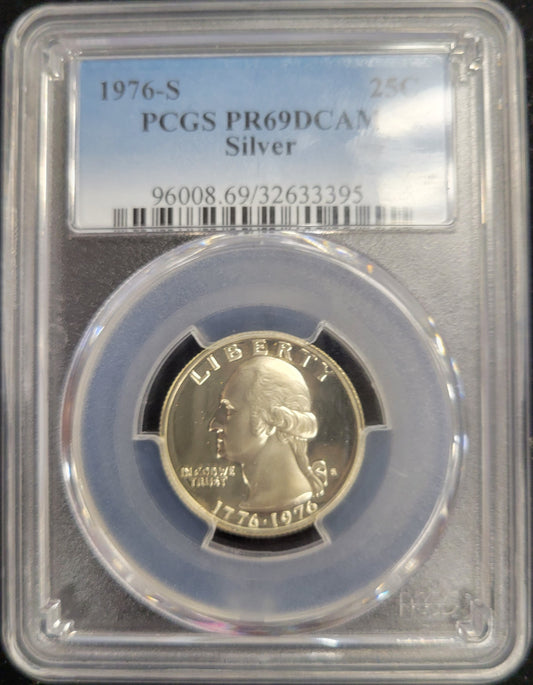 1976-S George Washington Quarter 25c PCGS certified PR69DCAM Silver