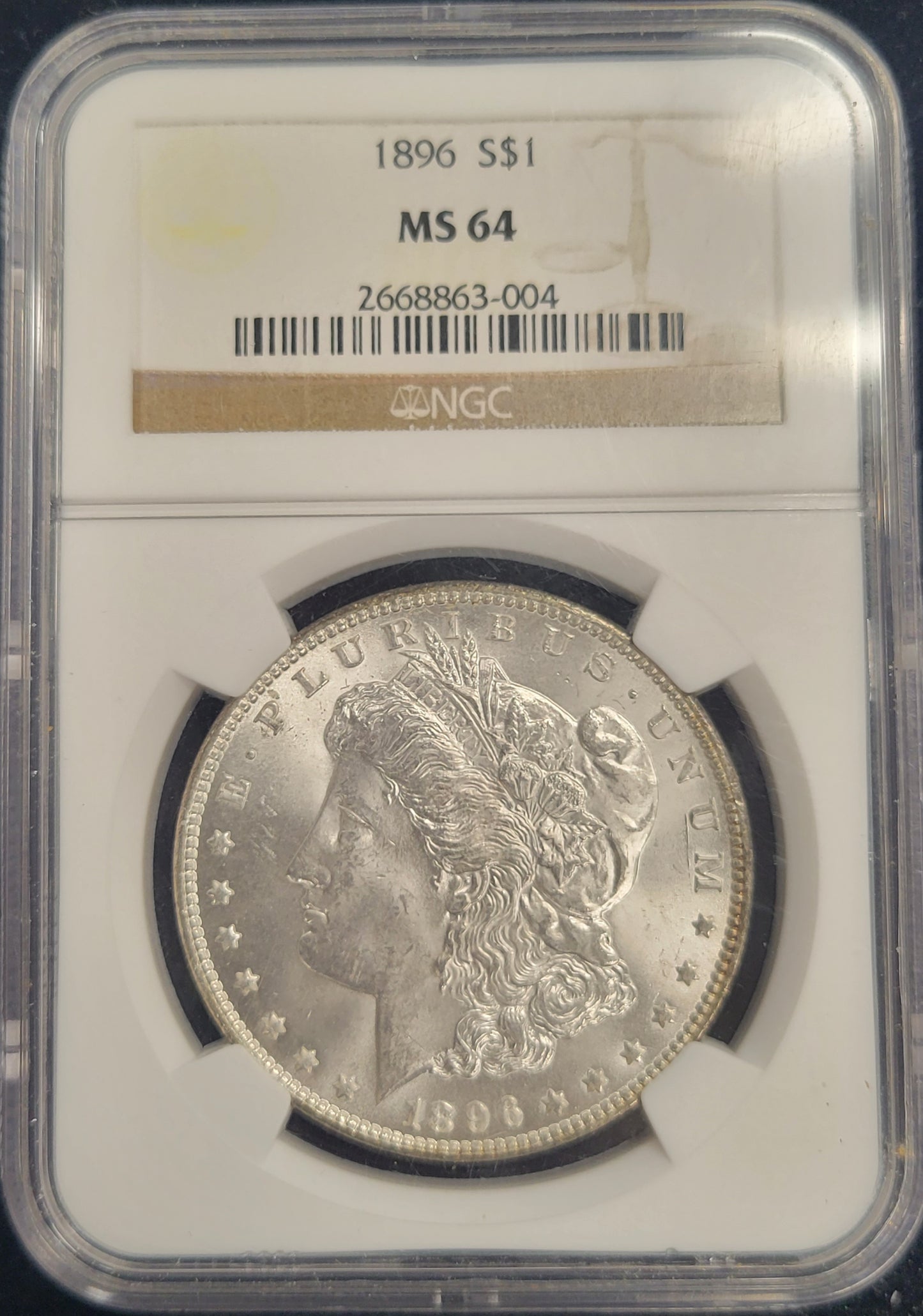 1896 Morgan Silver Dollar $1 NGC certified MS64