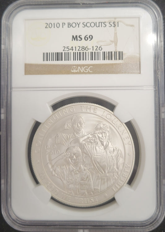 2010-P Boy Scouts $1 NGC certified MS69